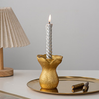 Lampe à huile en résine en forme de fleur, décoration artistique simple pour la maison et le bureau, aromathérapie