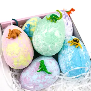 Penjualan Laris Set Hadiah Natal untuk Anak-anak Mandi Gelembung Bom Mandi Telur Dinosaurus dengan Mainan Kejutan Di Dalam Bom Mandi
