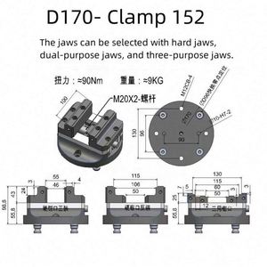 <span class=keywords><strong>Etau</strong></span> auto-centrant interchangeable de précision à 5 <span class=keywords><strong>axes</strong></span> WS-D170, peut être installé sur une plaque de positionnement, étau auto-centrant - Product Image 6