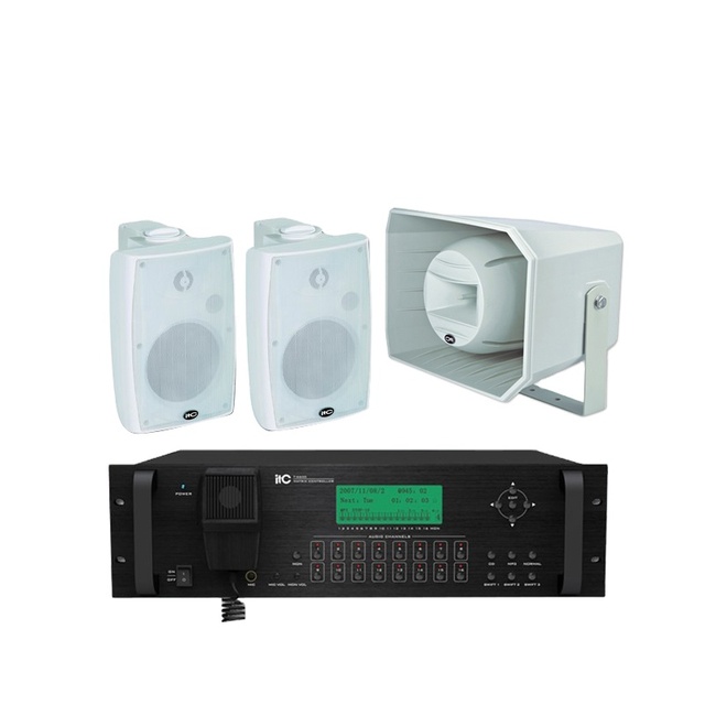 ITC 16 Zone PA System Electronic Audio Public Address Pro Sound System Speaker IP Intercom PA System Solution for School Church
