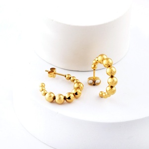 18k Gold Plated Accessories Women <b>Fashion</b> Jewelry <b>Earrings</b> Stainless Steel Colored Waterproof C <b>Hoop</b> <b>Earrings</b> - Product Image 5