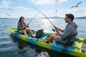 2026 Bateau à pédales pour 1 personne, système à hélice double, conception modulaire, rangement portable, CE OEM ODM, gonflable, pliable, pour lac, rivière, mer et usage côtier - Product Image 6