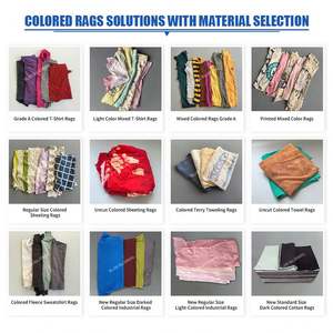 Trapos de Algodón de Colores con Absorción de Agua y Aceite de 50 LB, Trapos de Limpieza Industriales y Marinos, Trapos de Camisetas Recicladas de 25 kg para Limpieza - Product Image 6