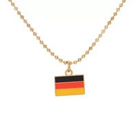 Liontin Peta Piala Dunia Brasil untuk Kalung FFSCM-42 Enamel Baja Tahan Karat Liontin Bendera Inggris Kanada Perhiasan Pria Trendi