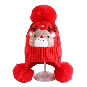 Children Caps New Year Gift 1-5Y Christmas Kids Winter Hats Girls Boys Baby <b>Bonnet</b> Warm Ears Polyester/Cotton Travel - Product Image 1