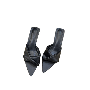 รองเท้าส้นกลางแบบเปิดหัวแหลมสำหรับผู้หญิง รุ่นใหม่สำหรับฤดูใบไม้ผลิและฤดูร้อน สวมใส่สบาย น้ำหนักเบา เข้าได้กับทุกชุด ดีไซน์หรูหรา - Product Image 6