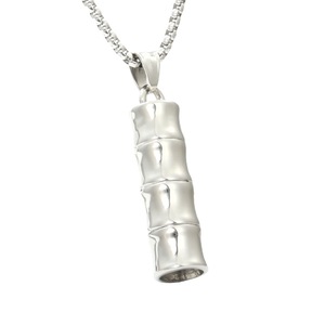 Collar con Colgante en Forma de Bambú, Acero Inoxidable, Unisex, Regalo, Joyería de Moda, Cadena de 60 cm - Product Image 5