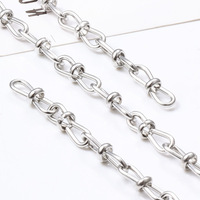 Vente en gros de colliers et de bracelets en acier inoxydable plaqué or 18 ct qui ne ternissent pas, maillons en vrac