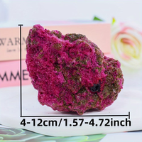 Meilleures ventes : Grappe de corindon rouge naturel, pierre brute, ornements de décoration d'anniversaire, artisanat en pierre concassée bleue