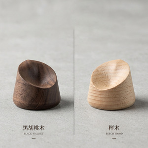 Diffuseur d'huiles essentielles en bois massif pour voiture et bureau, décoration aromathérapie, porte-parfum naturel sculpté à la main en noyer noir - Product Image 3