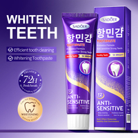 Dentifrice blanchissant anti-sensibilité SADOER formule probiotique OEM Marque Privée 100g Haleine fraîche Dents saines Nettoyage en profondeur