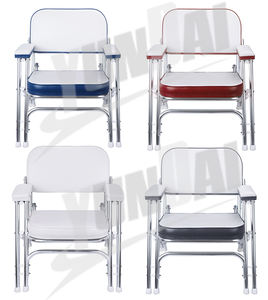 Silla plegable de aluminio para yate, silla de cubierta, accesorios para barco con reposabrazos de pesca, asientos de barco - Product Image 5