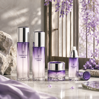 Flacons pompe cosmétiques de luxe en verre, pots à crème 50g 30ml 40ml 50ml 100ml 120ml, contenants pour soins de la peau avec sérigraphie