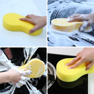 Colorful Customized Compressed Car Washing Sponge With High Density Waxing Cleaning Sponge Multi Usage 8-shaped Sponge