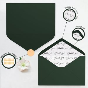 Goefun 144 Cartes de <span class=keywords><strong>Remerciement</strong></span> avec Enveloppes, Lot en Gros 4x6, Notes Vides Vertes pour Mariage, Baby Shower, Bridal Shower, <span class=keywords><strong>Funérailles</strong></span> - Fabriqué en Chine - Product Image 4