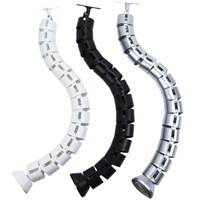 Gestion des câbles de bureau, plateau à câbles en plastique en forme de serpent