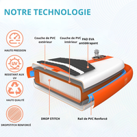 Planche de surf de camping pliable en plein air en gros planche à pagaie gonflable