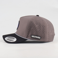 Gorra de Golf Unisex con Visera Curva, Corte Láser, Transpirable, Impermeable, Flotante, con Parche de PVC Personalizado con Logotipo, 100% Poliéster con Diseño de Puntos