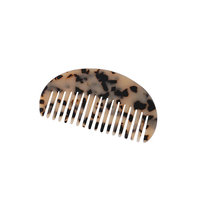JunYiBeauty Peigne de coiffure droit à logo personnalisé Peigne à cheveux à dents larges en acétate ultra-mince demi-cercle pour femmes maison personnalisée