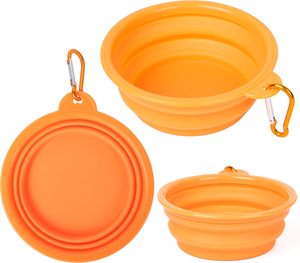Bols pliables en silicone pour chiens, distributeurs de nourriture et d'eau 2-en-1 pour chiots, pour les voyages en camping en plein air, pour chiens et chats - Product Image 3