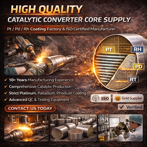 Noyau de convertisseur catalytique à trois voies avec revêtement Pt Pd Rh |   Substrat en nid d'abeille métallique |   Échappement sur mesure - Product Image 6
