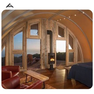 Tienda de campaña Safari de alta calidad, casa de lujo grande a prueba de viento para acampar al aire libre, Eco Resort, forma de carcasa de Glamping, tienda de Hotel con puerta de vidrio - Product Image 6