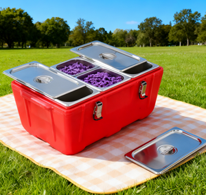 Contenedor de <span class=keywords><strong>Alimentos</strong></span> Aislado de Fábrica, Comida Caliente con Cierre, Acero Inoxidable, Refrigerador para Catering, Estilo Camping al Aire Libre - Product Image 5