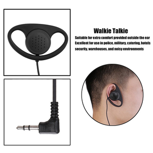 Auricolari a Gancio Morbido a Forma di <span class=keywords><strong>D</strong></span>, Monoauricolari con Clip da 3,5mm, Cuffie Cablate per Telefono, Laptop, PC, Conferenze, Sistema Guida Turistica - Product Image 4