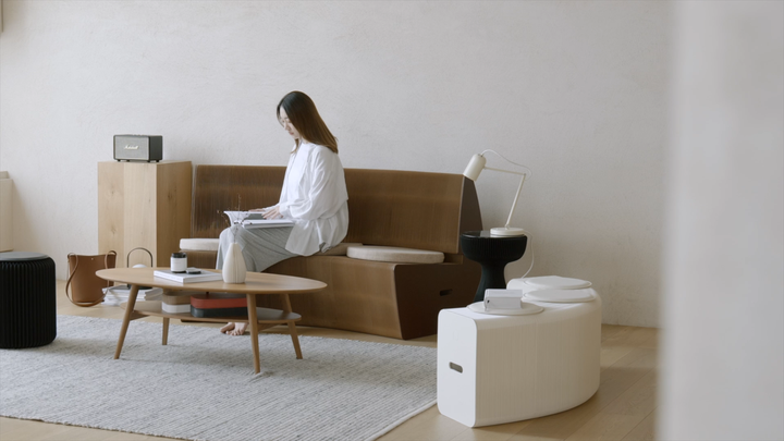 Ihpaperアコーディオンペーパーソファフレキシブルリビングルーム