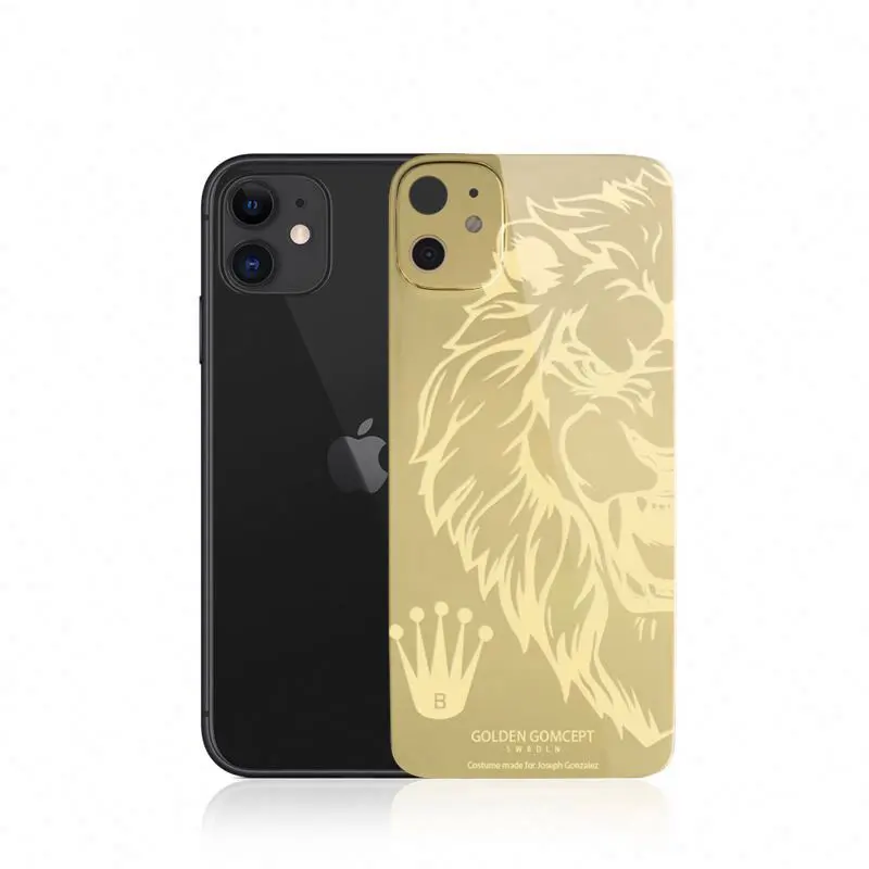 2022 Hot Sell PMMA Phone Back Sticker Premium Gold Screen Protector Film For iPone 11 12 Pro Max