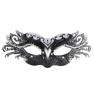 หน้ากากแฟนซีสำหรับคู่รักชาวจีน หน้ากากโลหะรูปผีเสื้อแบบโรมัน สำหรับงานปาร์ตี้ฮาโลวีน แบบครึ่งหน้า - Product Image 6