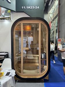 Sauna moderne en cube <span class=keywords><strong>de</strong></span> cèdre en bois massif pour 1 à 2 personnes à utiliser avec sauna Harvia - Product Image 2