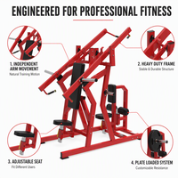 Máquina Comercial de Press de Pecho Sentado y Pulldown Lateral - Equipo de Gimnasio Duradero para Entrenamiento de Fuerza en Espalda y Pecho