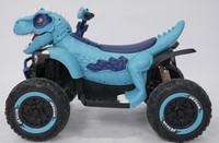 Quad électrique pour enfants 24V 4 roues motrices, dinosaure, télécommande 2.4G, batterie, siège en cuir, roues en EVA, 3-8 ans