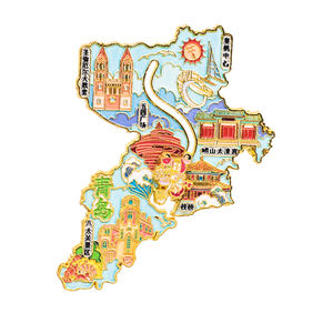 Изготовленные на заказ 3D металлические наклейки на холодильник – сувениры с изображением городов-туристических центров - Product Image 5