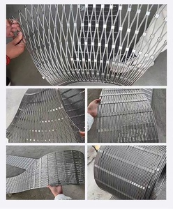 Nhà Máy Trực Tiếp Miễn Phí Mẫu Thép Không Gỉ Dệt Linh Hoạt Đàn Hồi Con Công Lưới Dây Dây Hàng Rào Cáp Lưới - Product Image 6