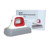 Vente d'usine Mini presse à transfert thermique Facile à utiliser pour l'impression de t-shirts, de chaussures, de chapeaux Petits projets Vinyle thermocollant portable