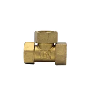 New T Type Joints tee brass gas fitting forged union fitting for Connector Tube Fitting Pipe