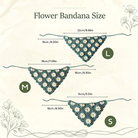 Kit Rajut Bandana Bunga Daisy Grosir untuk Pemula Benang Katun Lembut Buatan Tangan Syal Hewan Peliharaan Dengan Tutorial Video