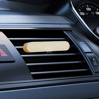 Base de diffuseur d'arômes rechargeable en bois de noyer naturel, avec 5 bâtonnets absorbants non parfumés, désodorisant pour bureau et voiture