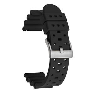 Eraysun <span class=keywords><strong>Bracelet</strong></span> de montre en caoutchouc fluoré 18/20/22/24mm pour Samsung S3 <span class=keywords><strong>Huawei</strong></span> <span class=keywords><strong>GT</strong></span> <span class=keywords><strong>2e</strong></span> - Product Image 5