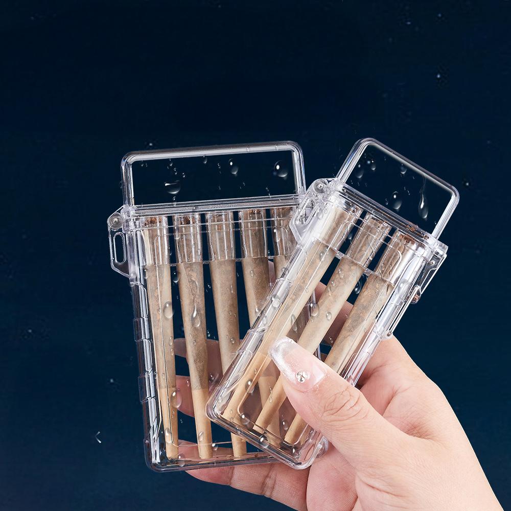 5 cigarette case STNRST-IN Pack King Size 80mm, Stylish Leather Surface Cigarette Box for Women and Men, Portable Leather Cigarettes Holder with Solid Magnetic Switch Flip Top Closure, 20 Capacity Features an The Smoke Flask, Holds 5