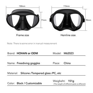 Stokta fabrika kaynağı çift Lens silikon düşük hacimli Freedive maske tasarım tüplü dalış maskesi dalış ekipmanları için Spearfishing - Product Image 5