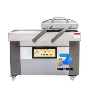 Machine à emballer <span class=keywords><strong>sous</strong></span> vide semi-automatique Powerfriend industrielle, grande, horizontale, à double <span class=keywords><strong>cloche</strong></span>, pour champignons, nouilles, cailles - Product Image 6