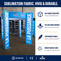Boîte à lumière modulaire portable légère 8x8 personnalisée avec éclairage LED rétroéclairé SEG pour stand de salon professionnel, vente en gros directe d'usine