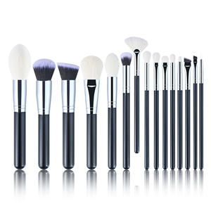 Juego de 15 Brochas de Maquillaje de <span class=keywords><strong>Pelo</strong></span> Sintético Suave para Base, Corrector y Polvo, Estilo Abanico, para Uso Facial - Product Image 5
