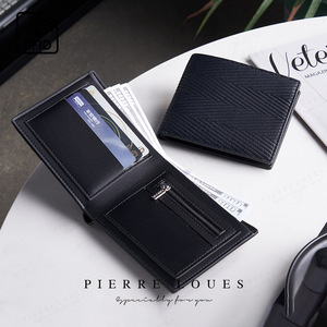 Pierre Loues <b>Men's</b> Leather <b>Wallet</b> RFID Blocking <b>Black</b> Short Style Business Casual Everyday Use - Product Image 2