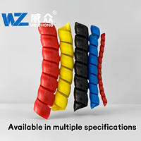 Gaine spirale colorée et flexible en PP/PVC pour câbles, organisateur de fils, tube de gestion de câbles, manchon de protection pour tuyaux
