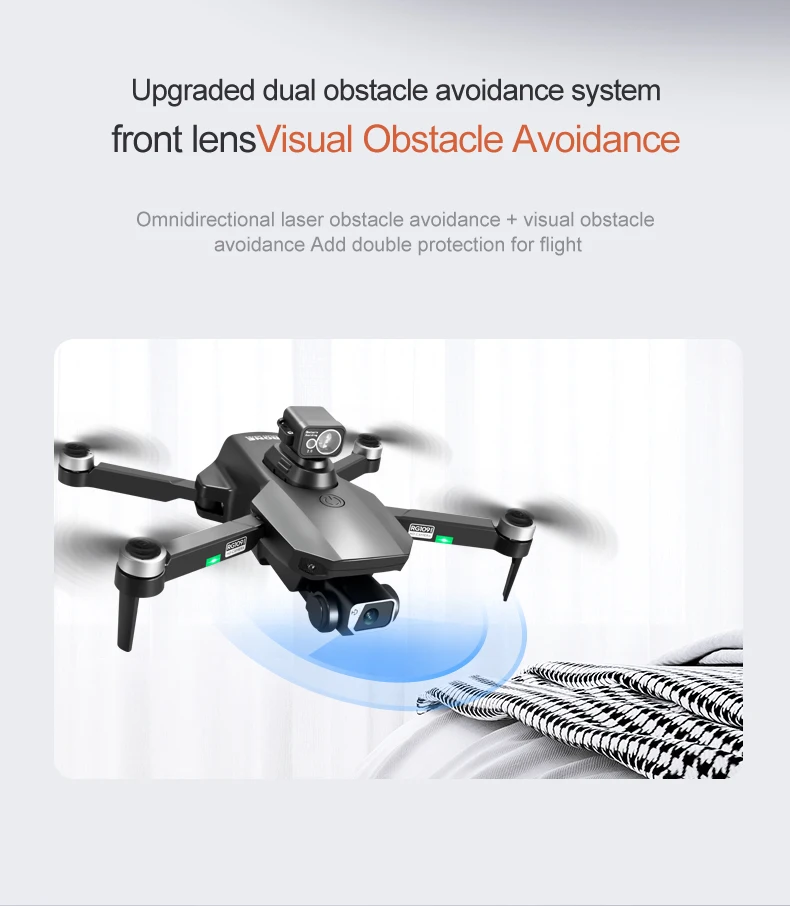 RG109 MAX - RC Drone, Upgraded dual obstacle avoidance front lensVisual Obstacle Avoidance Omnidirectional laser