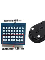 Patins de souris en PTFE à bords incurvés 2.5D, compatibles avec toutes les souris de jeu et les tapis de souris en verre, friction de démarrage nulle, glisse silencieuse